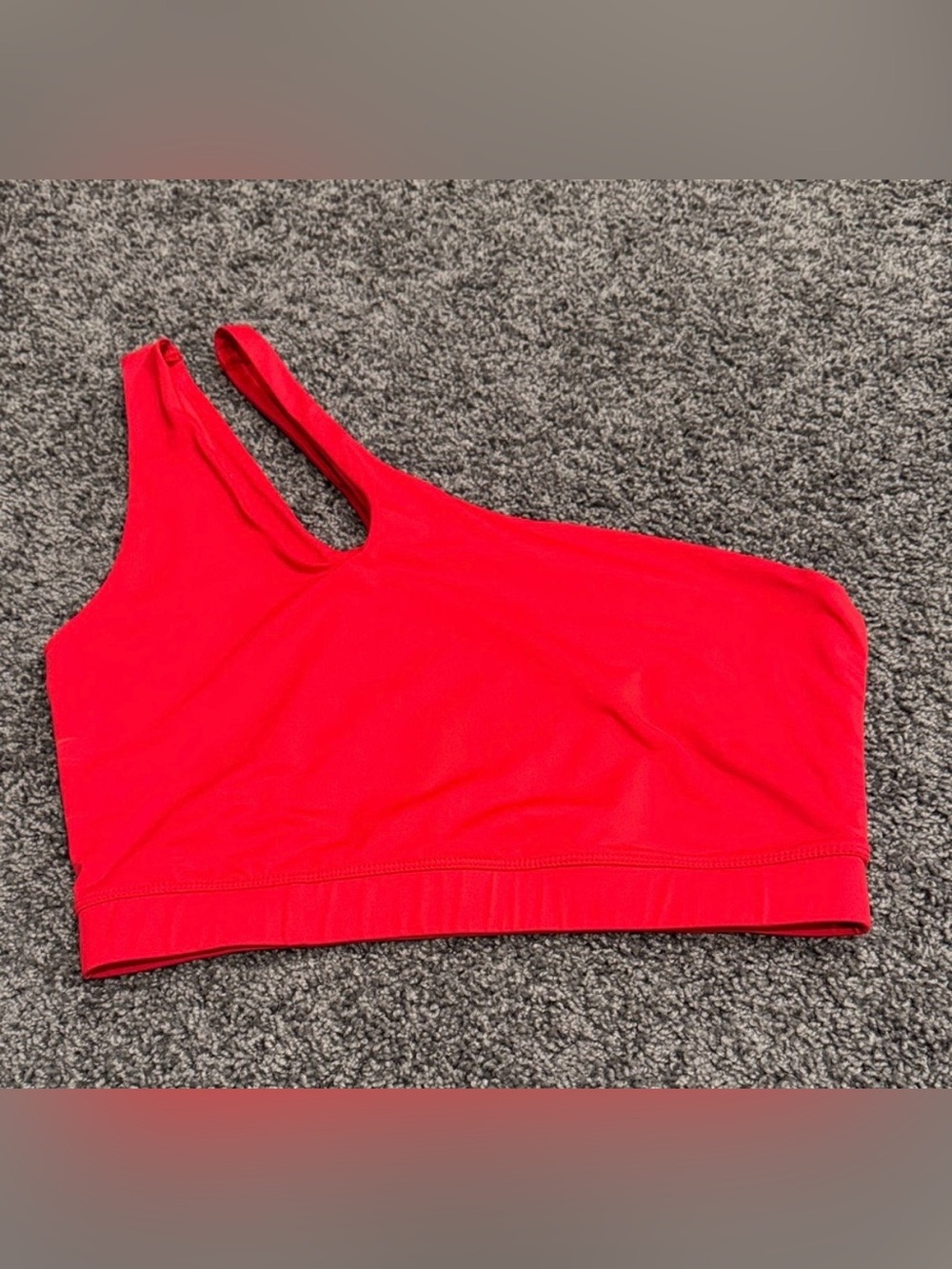 Garage Red One Shoulder Sports Bra Crop Top Large Asymmetrical Activewear